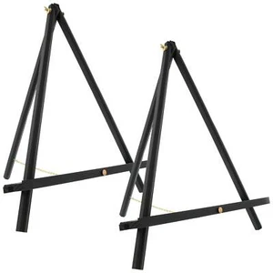 2pk 20" Black Wood Display Stand A-Frame Artist Easel Adjustable Tabletop Tripod - Picture 1 of 5