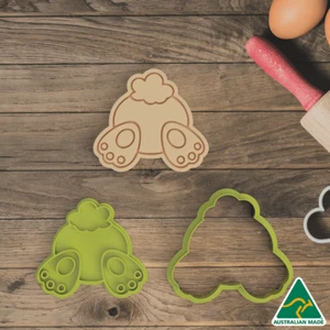 Easter Bunny Feet Cookie Cutter And Embosser Stamp - Picture 1 of 6