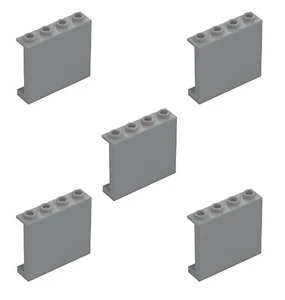 5 New LEGO Medium Stone Grey 1x4x3 Panels 60581 flat panel brick tall building - Picture 1 of 6
