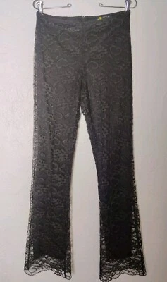 Vintage 35th & 10th Lace Dress Pants Lined Sexy Flared Boot Cut Medium EVC - Image 1 of 4
