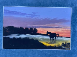 TIMOTHY TATE NEVAQUAYA COMANCHE  (DOC'S SON)  PAINTING1989 MATTED 20" X 28" - Picture 1 of 5