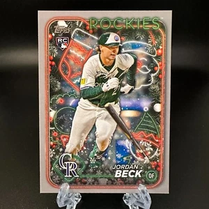 2024 Topps Holiday Jordan Beck Rookie Silver Glitter #H64 Colorado Rockies - Picture 1 of 2