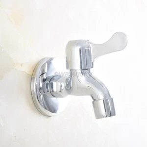 Chrome Brass Single Handle Wall Mount Mop Pool Faucet Sink Faucet wav168 - Picture 1 of 8