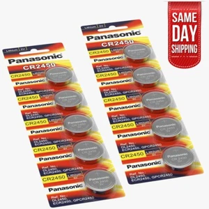 LOT 2-5-10NEW Panasonic LITHIUM BATTERY ECR2450 CR2450 BR2450 2450 3VButton Cell - Picture 1 of 12