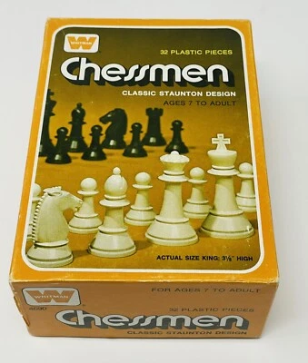 32 piezas de plástico Whitman Chessmen 1974 de colección - diseño clásico Staunton Foto 1 de 4
