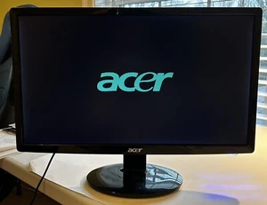 Acer Model S201HL 20" LCD Monitor Wide Screen Flat Panel - Picture 1 of 9