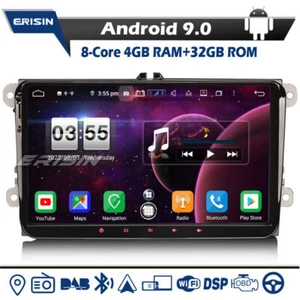 8 Kern DAB+Android 9 GPS Autoradio Für VW Passat Golf 5/6 Polo Tiguan Eos Seat - Bild 1 von 15