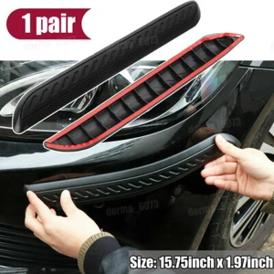 2pcs Car Bumper Corner Anti-Scratch Cover Sticker Rubber Protector Accessories - Picture 1 of 14