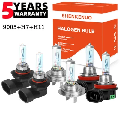 Para Subaru Legacy 2010-2014 6x faros halógenos haz alto y bajo + bombillas antiniebla 100W Foto 1 de 4