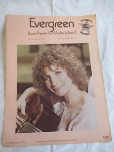EVERGREEN Love Theme STAR IS BORN Columbia Records Barbara Streisand piano 1976 - Imagen 1 de 4