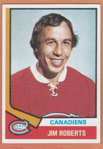 1974-75 TOPPS HOCKEY JIM ROBERTS #78 CANADIENS EX *82373