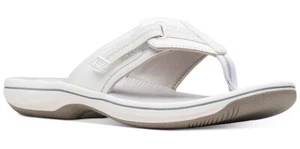 Clarks Women's Cloudsteppers Brinkley Jazz Sandals White size 7M - Picture 1 of 1
