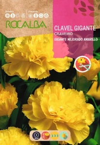 Clavel Gigante Amarillo ( Dianthus caryophyllus ) 1 gr / 500 semillas - flores - Imagen 1 de 4