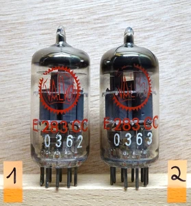 Pair: VALVO E283CC triple mica SIEMENS made RED LOGO über 100% ✅ balanced Tubes - Bild 1 von 17