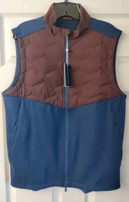 NWT MEDIUM Holderness & Bourne Morris Vest Navy Dark Claret Quilted MSRP $265 - Image 1 of 4