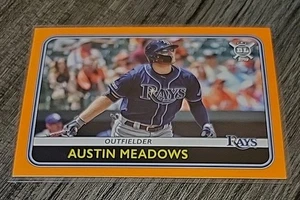 2020 Topps Big League Baseball AUSTIN MEADOWS Orange Insert #117 Tampa Bay Rays - Picture 1 of 2
