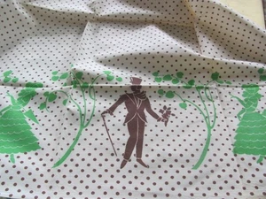 Vintage authentic cotton quilt weight novelty people dots full size feed sack - Picture 1 of 4