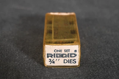 3/4" 12R NPT 37830 Ridgid Alloy Pipe Threading Dies Set of 4 USA - Image 1 of 4