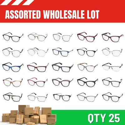 WHOLESALE ASSORTED LOT 25 POLICE EYEGLASSES optical eyewear inexpensive gafas - Image 1 of 4