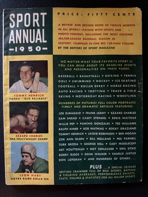 1950 Sport Annual TOMMY HENRICH Leon HART Ezzard CHARLES Yankees Joe DiMaggio - Image 1 of 4