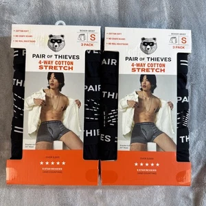 6 Pairs 4 Way Cotton Stretch Pair Of Thieves Boxer Briefs Size Small New - Picture 1 of 5