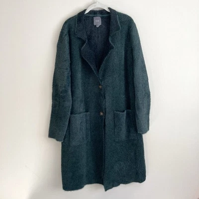 Abrigo largo Lysse Cabin visón sintético verde espiga para mujer talla L/XL vacaciones Foto 1 de 4