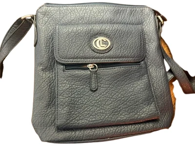 Bolso Bandolera Liz Claiborne Para Mujer Cuero Gris Correa Ajustable Foto 1 de 4