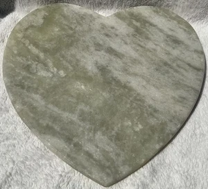 Heart Shaped Cheese Charcuterie Green/Grey Marble Board 23cm x 23cm - Picture 1 of 6