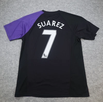 Liverpool Shirt Large Black Training Kit 2013 2014 Adidas Soccer Jersey Suarez - Image 1 of 4
