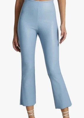 Neu Commando Kunstleder High-Rise Cropped Flare Leggings Gr. S blau - Bild 1 von 4