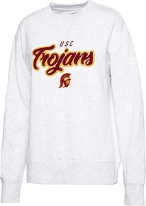 University of Southern California USC Grey Long Sleeve Thin Crewneck Pullover L - Picture 1 of 12