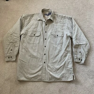 Wolverine Shirt Jacket Mens L Beige Corduroy Fleece Lined Heavy Work Shacket - Picture 1 of 9