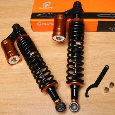 15.75'' 400mm Motorcycle Rear Air Shock Absorbers Suspension For Honda Kawasaki Foto 1 de 4