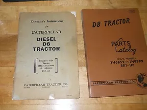 Caterpillar D8 Tractor Parts Catalog & Operator's Manual - Bild 1 von 5