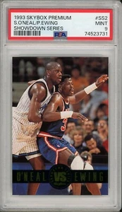 1993 Skybox Premium Shaquille O'Neal Patrick Ewing Showdown Series #SS2 PSA 9 - Bild 1 von 2