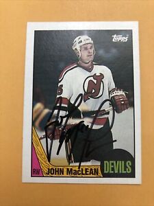 John Maclean Signed New Jersey Devils Card 1