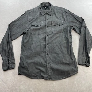 Ocean Current Gray Long Sleeve Snap Shirt Men Size: L - Picture 1 of 6