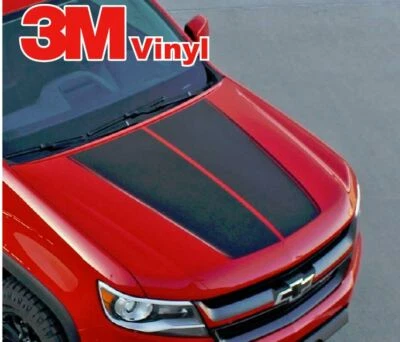 Виниловые графические гоночные наклейки на капот в полоску подходят для: Chevy Colorado Summit 2015–2020 годов выпуска - Изображение 1 из 3