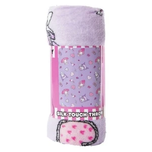 LICENSED! Sanrio Hello Kitty My Melody & Kuromi Plush Blanket 40" x 50" Winter - Picture 1 of 4