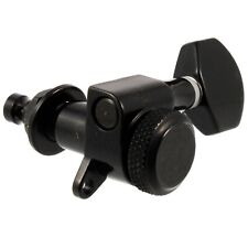 NEW 6 In-Line Mini LOCKING Guitar Tuners 18:1 for Fender Strat & Tele - BLACK for sale