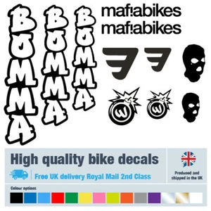 Mafia Bomma bike decals labels with free bike protection (26 pack) free delivery - Picture 1 of 5