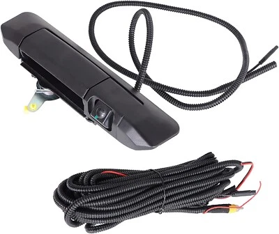 Manija de puerta trasera negra con cámara de reversa de plástico ABS para Toyota Tacoma 2005-2014 Foto 1 de 4