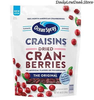 Ocean Spray Craisins, arándanos secos originales, 48 oz. ¡ENVÍO RÁPIDO GRATIS!! Foto 1 de 2