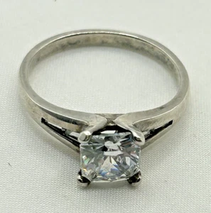 Anillo solitario de plata esterlina COLEMAN CO circonita cúbica talla 9,25 - Imagen 1 de 6