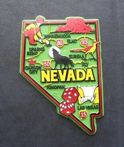 IMÁN DE GOMA FLEXIBLE NEVADA ESTADO DE EE. UU. 2,25 x 3,5 PULGADAS HECHO EN EE. UU. - Imagen 1 de 2