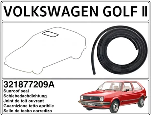For Volkswagen Golf II VW Mk2 Sunroof Sliding Roof Seal Weather Strip 321877209A - Picture 1 of 6