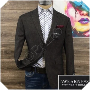 NEW KENNETH COLE Mens Blazer Sport Coat Casual Jacket Size 38R Slim Wool Suit - Picture 1 of 13