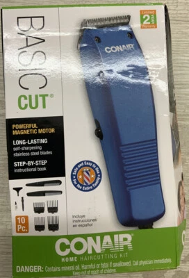 ✅ CONAIR Basic Cut  Corded Hair Cutting Clippers 10 Piece Set Barber Kit - Image 1 of 3