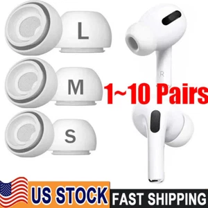 1~10pairs For AirpodsPro NEW Ear Tips Replacement Accessories Cover (S/M/L) LOT - Picture 1 of 7