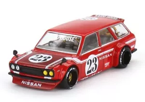 DATSUN 510 VAGONE FIBRA DI CARBONIO V2 - KAIDO - rosso - mini GT 1:64 - Foto 1 di 6
